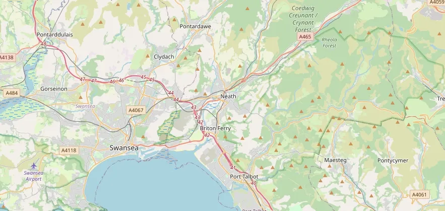 Map of the Neath Port Talbot area we cover